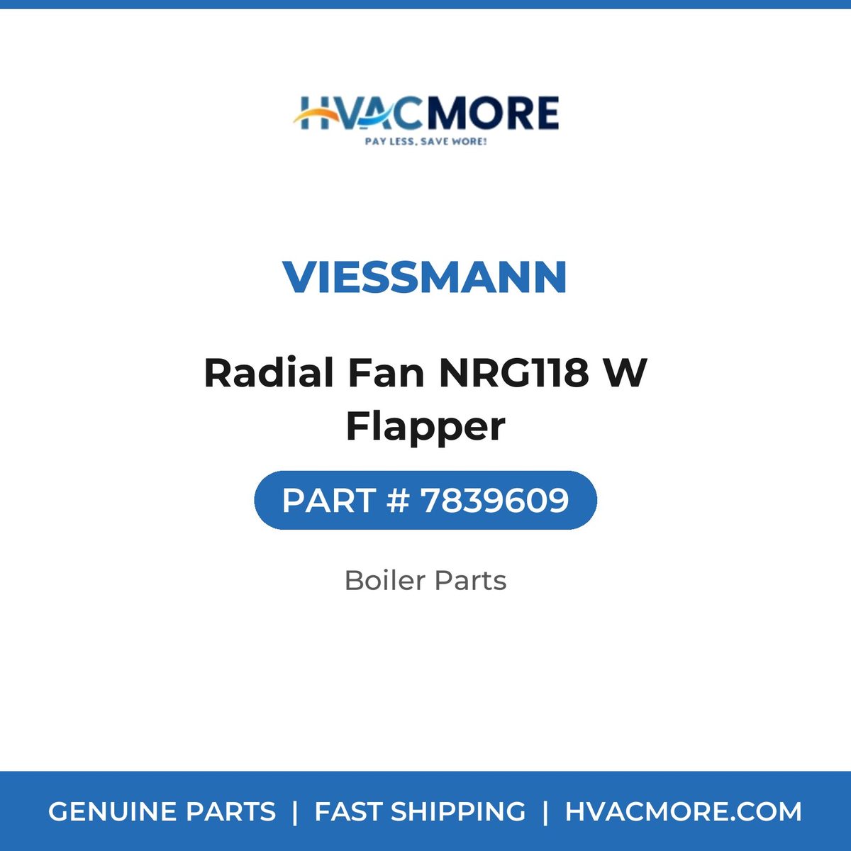 Viessmann Radial Fan NRG118 W Flapper 7839609