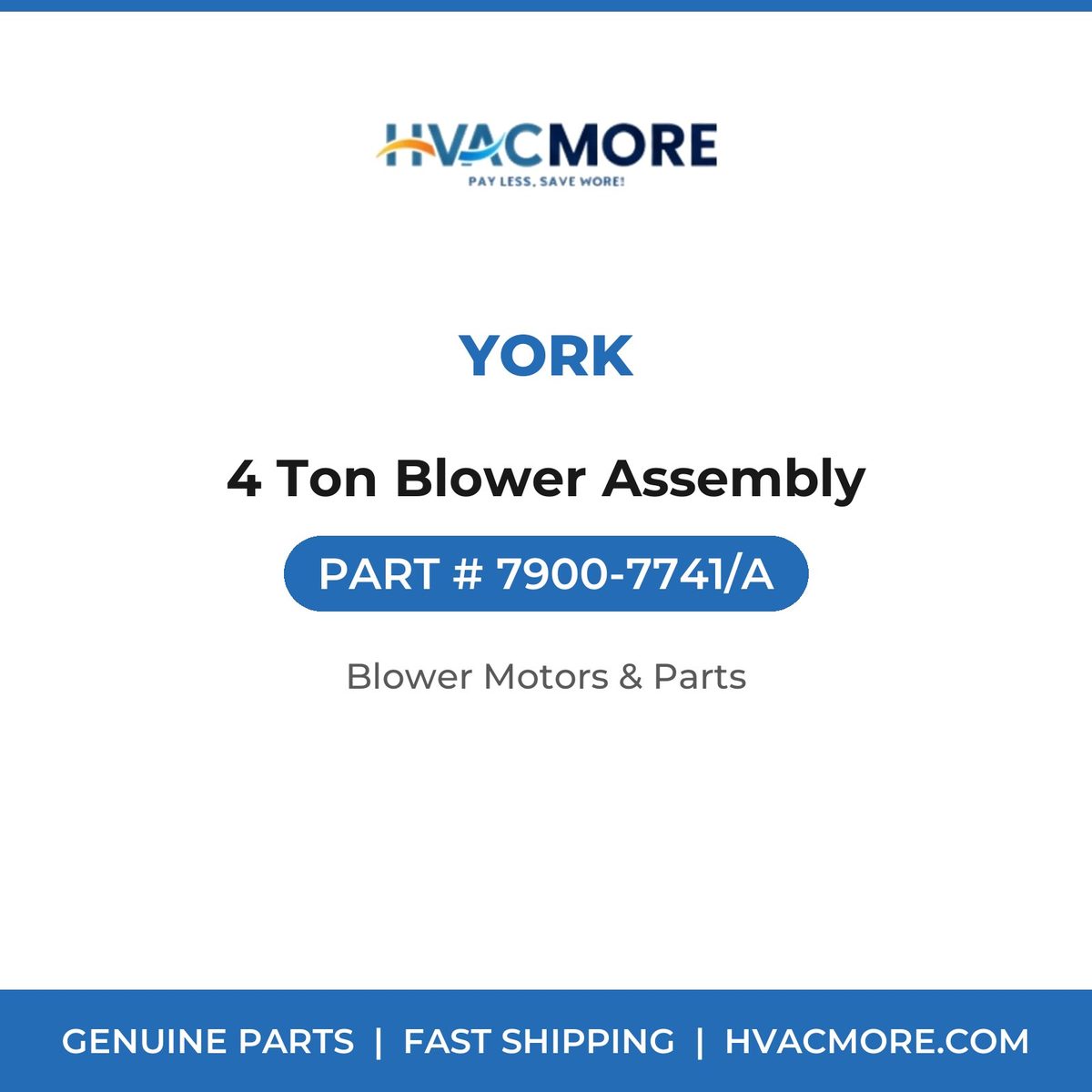 York 4 Ton Blower Assembly 7900-7741/A