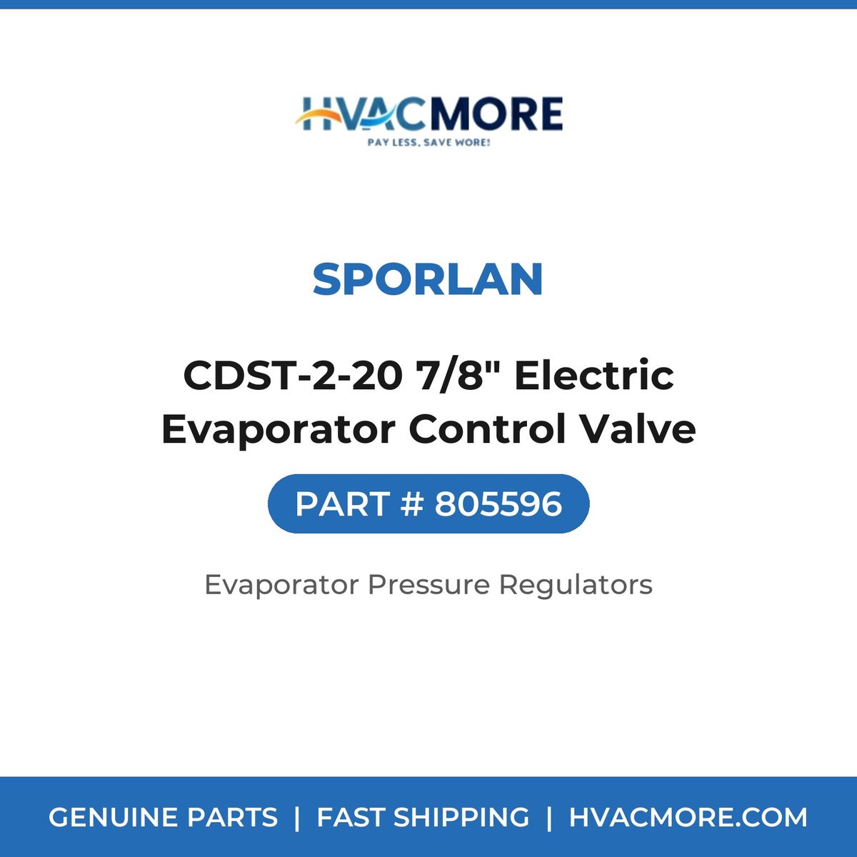 Sporlan CDST-2-20 7/8" Electric Evaporator Control Valve 805596