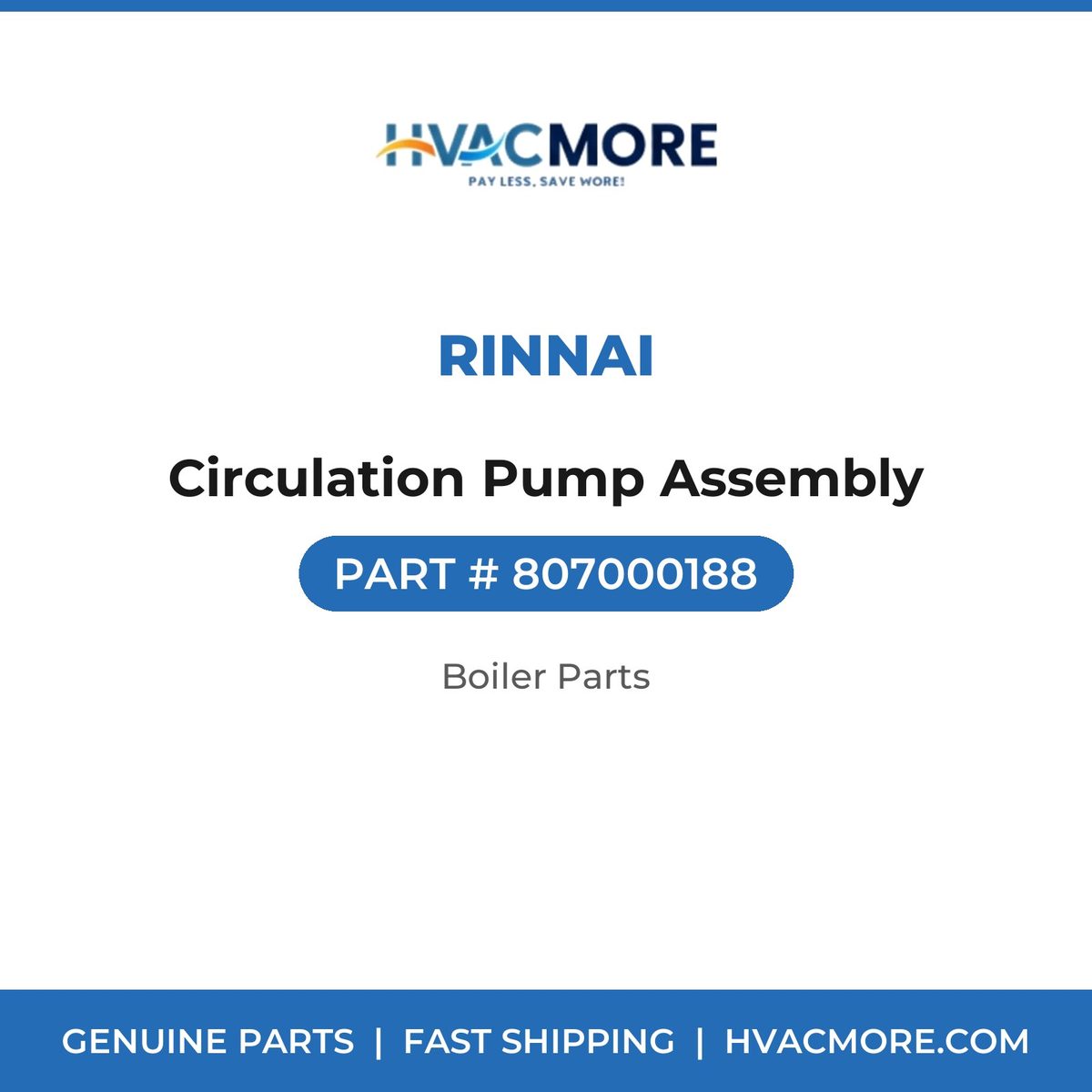 Rinnai Circulation Pump Assembly 807000188