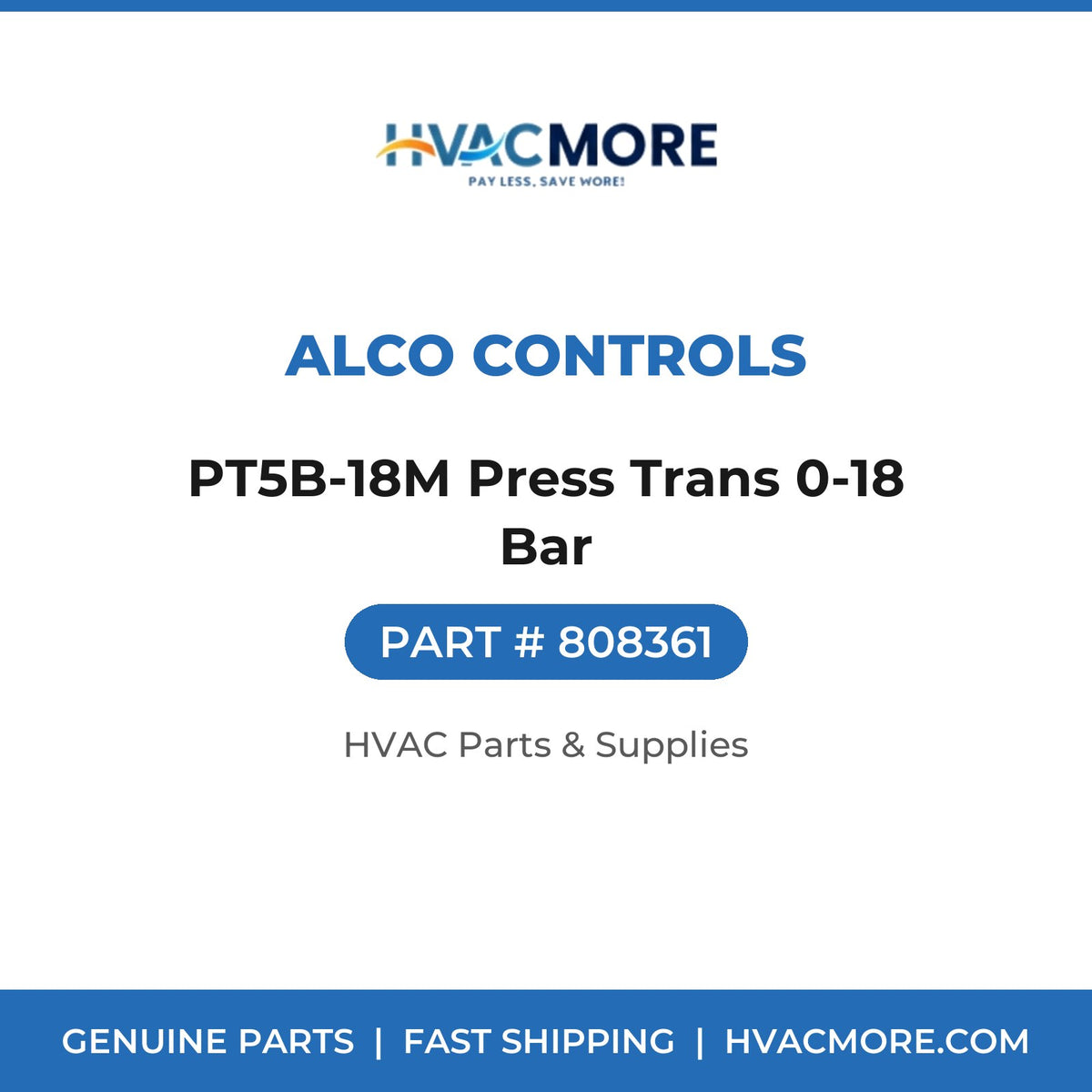 Alco Controls PT5B-18M Press Trans 0-18 Bar 808361