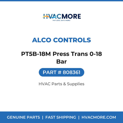 Alco Controls PT5B-18M Press Trans 0-18 Bar 808361