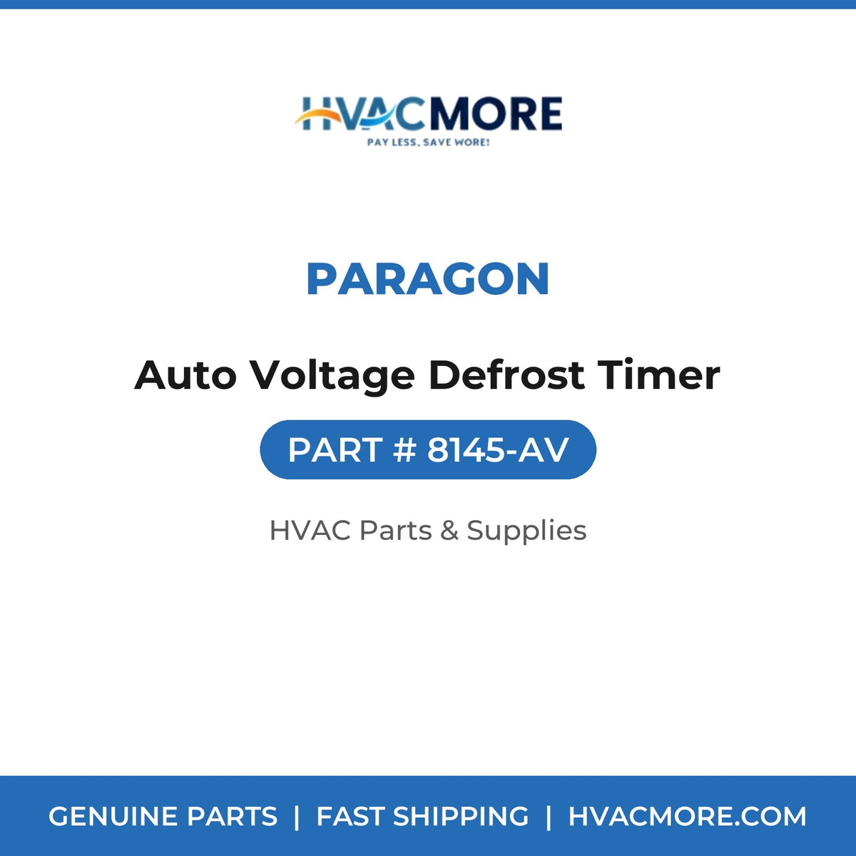 Paragon Auto Voltage Defrost Timer 8145-AV