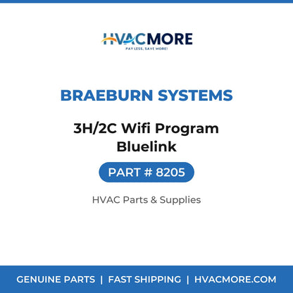 Braeburn Systems 3H/2C Wifi Program Bluelink 8205