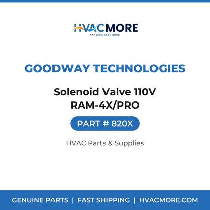 Goodway Technologies Solenoid Valve 110V RAM-4X/PRO 820X