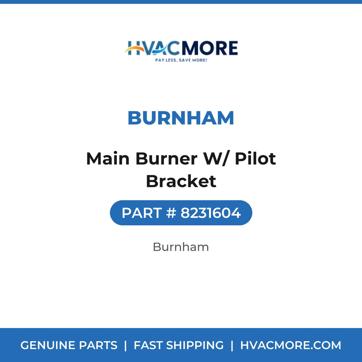 Burnham Main Burner W/ Pilot Bracket 8231604