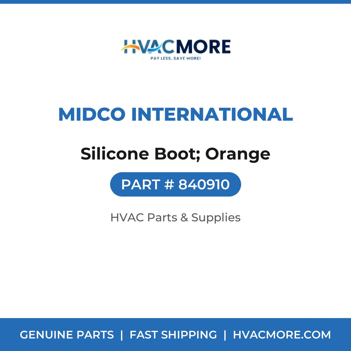 Midco International Silicone Boot; Orange 840910