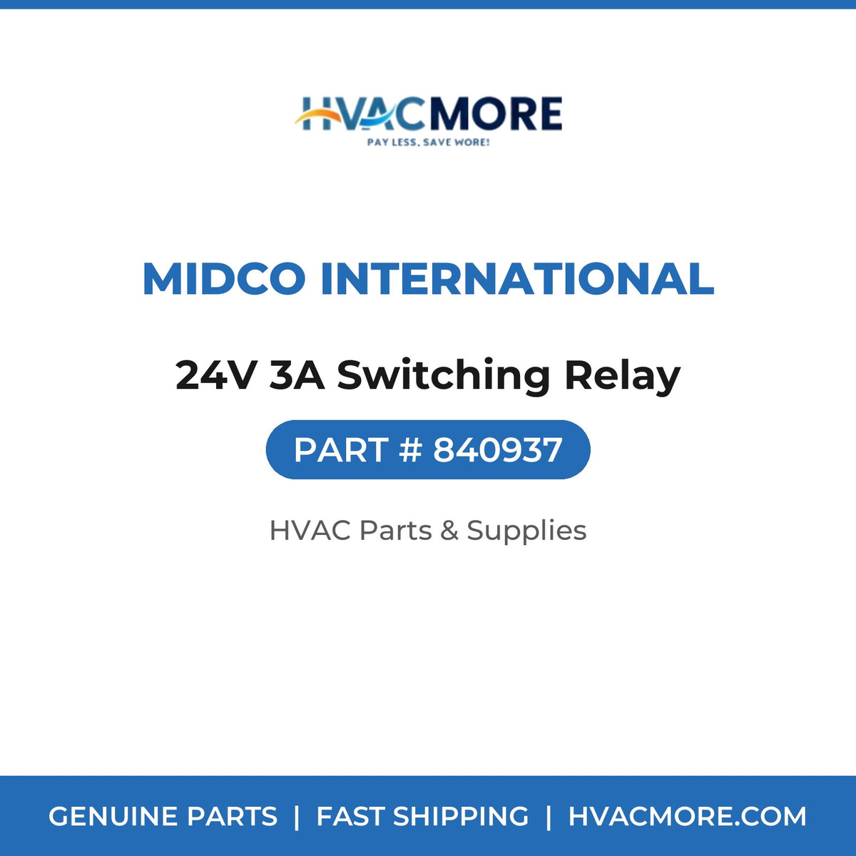 Midco International 24V 3A Switching Relay 840937