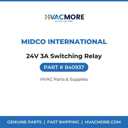 Midco International 24V 3A Switching Relay 840937