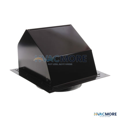 Broan 6" Round Duct Black Wall Cap W/ Damper 843BL