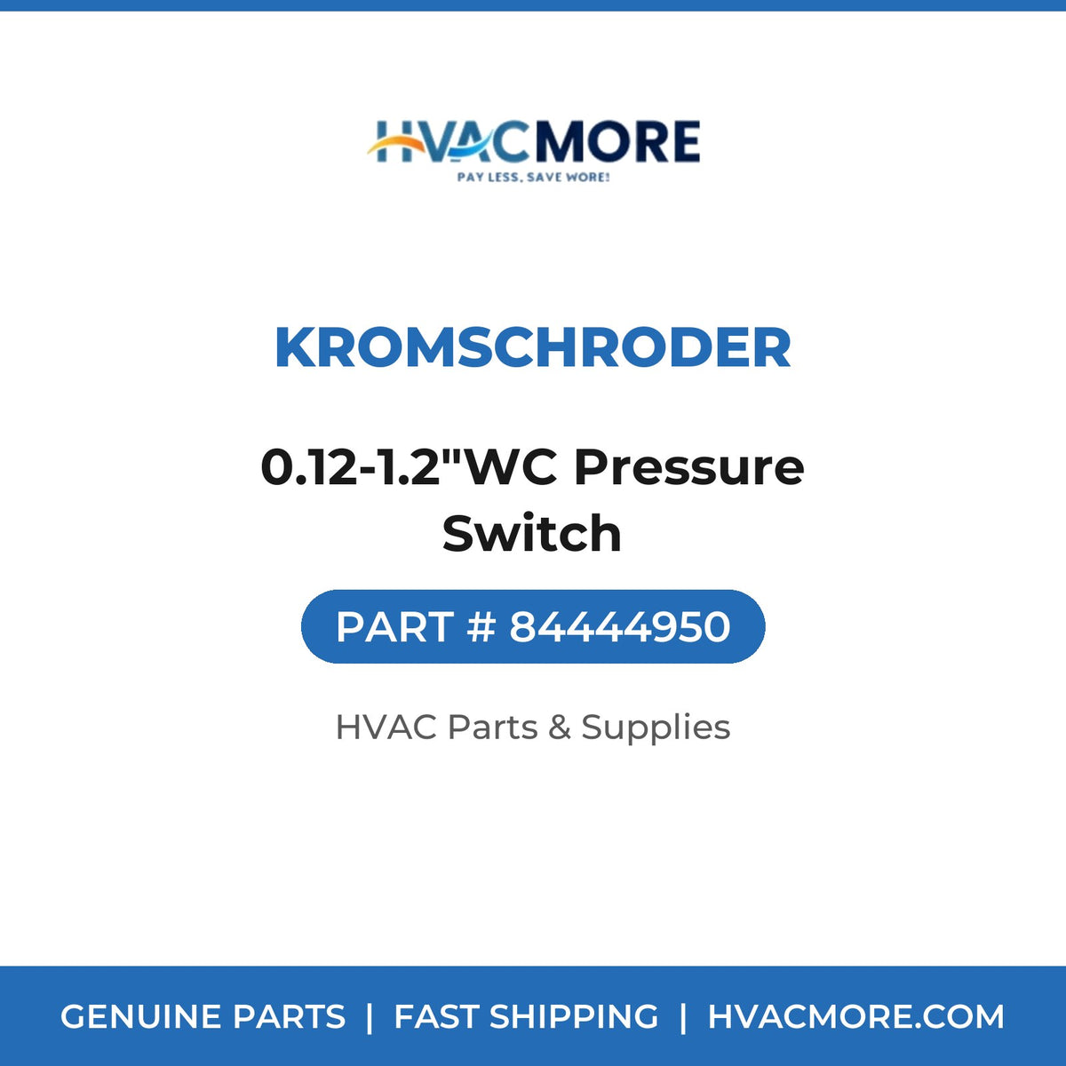 Kromschroder 0.12-1.2"WC Pressure Switch 84444950