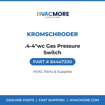 Kromschroder .4-4"wc Gas Pressure Switch 84447300