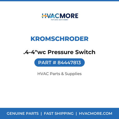 Kromschroder .4-4"wc Pressure Switch 84447813