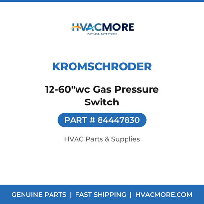 Kromschroder 12-60"wc Gas Pressure Switch 84447830