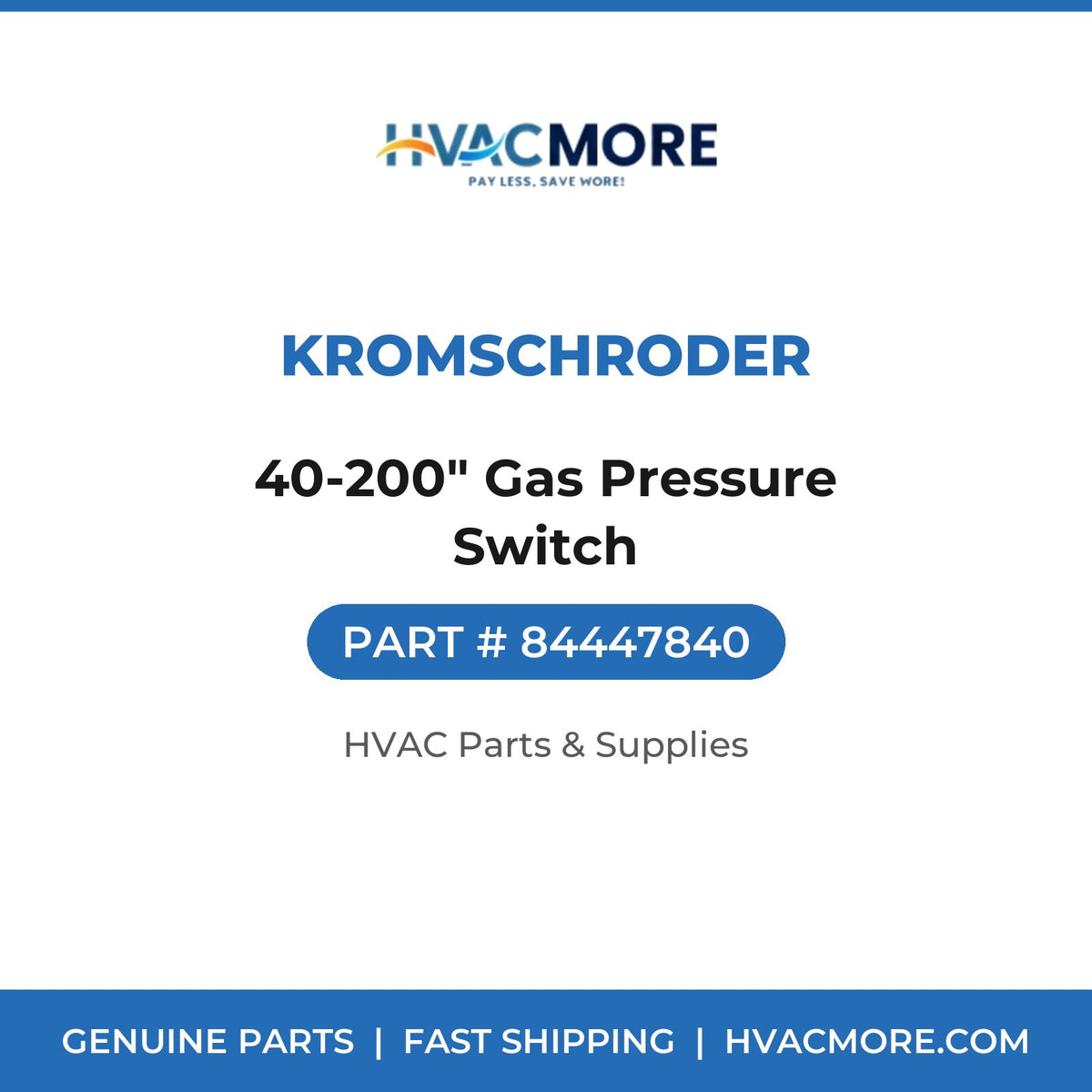 Kromschroder 40-200" Gas Pressure Switch 84447840