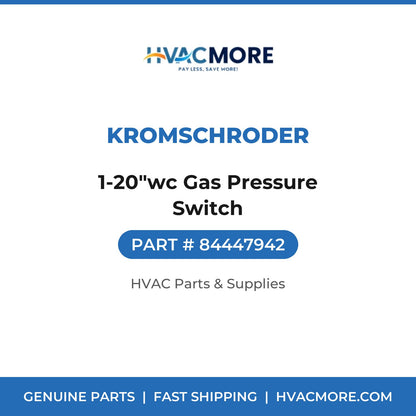Kromschroder 1-20"wc Gas Pressure Switch 84447942