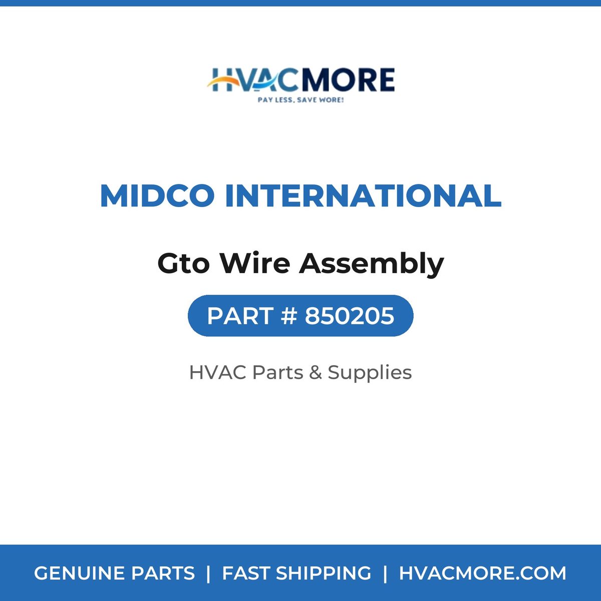 Midco International Gto Wire Assembly 850205