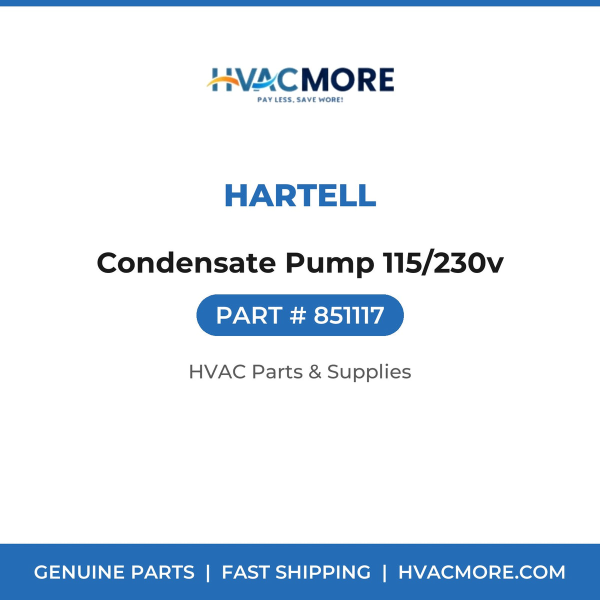 Hartell Condensate Pump 115/230v 851117