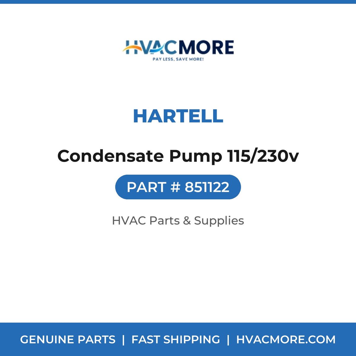Hartell Condensate Pump 115/230v 851122