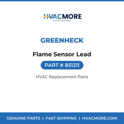 Greenheck Flame Sensor Lead 851211