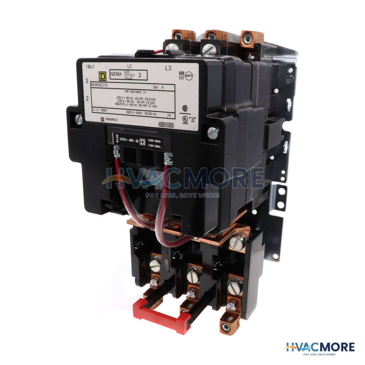 Square D 3-POLE Open Starter, 3-PHASE, 90A (120V) 8536SEO1V02S