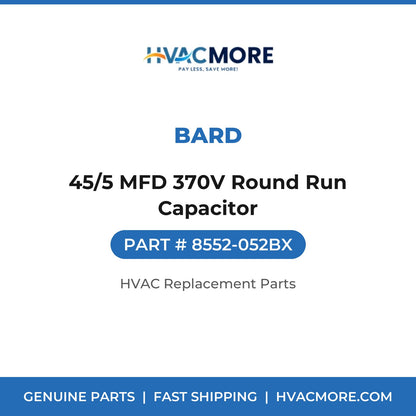 Bard 45/5 MFD 370V Round Run Capacitor 8552-052BX