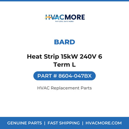 Bard Heat Strip 15kW 240V 6 Term L 8604-047BX