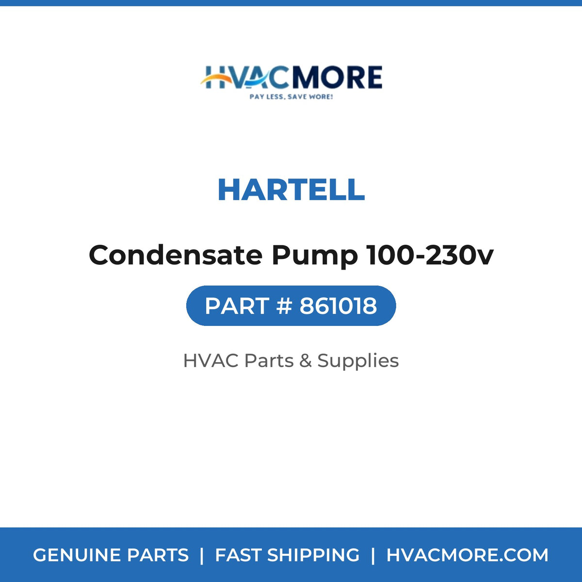 Hartell Condensate Pump 100-230v 861018