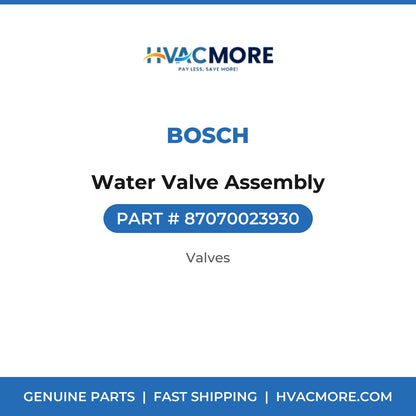 Bosch Water Valve Assembly 87070023930