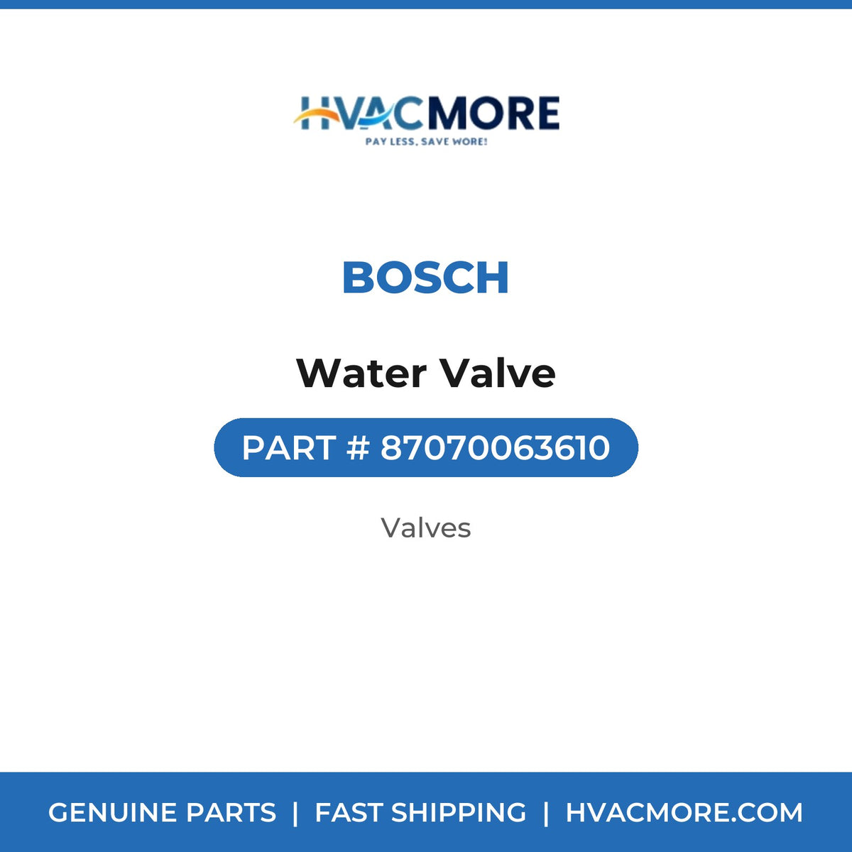 Bosch Water Valve 87070063610