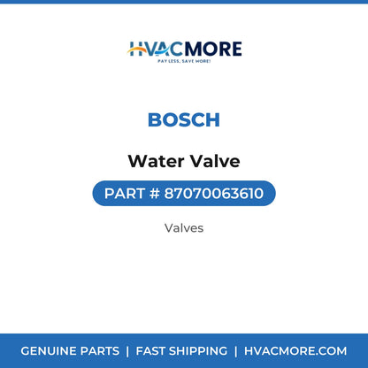 Bosch Water Valve 87070063610