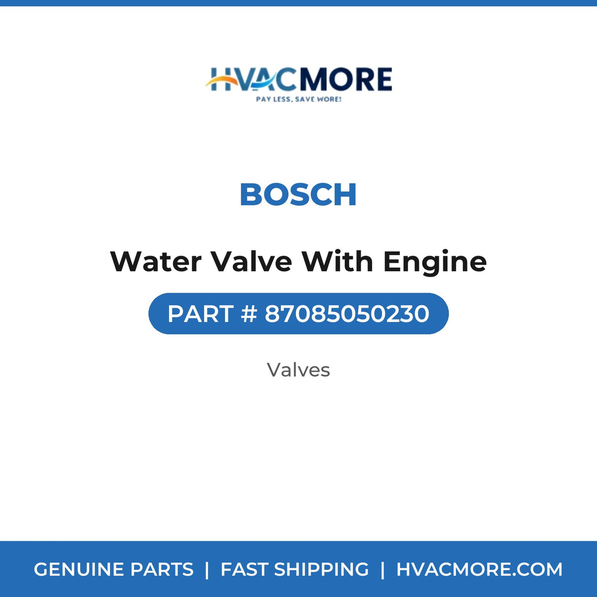 Bosch Water Valve With Engine 87085050230