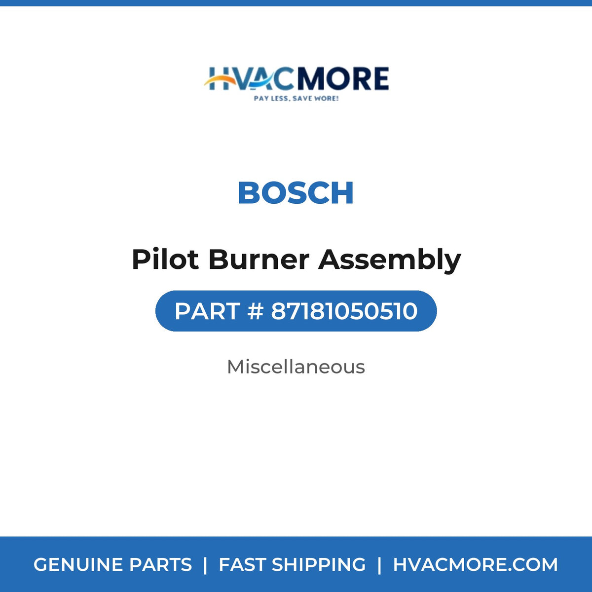 Bosch Pilot Burner Assembly 87181050510