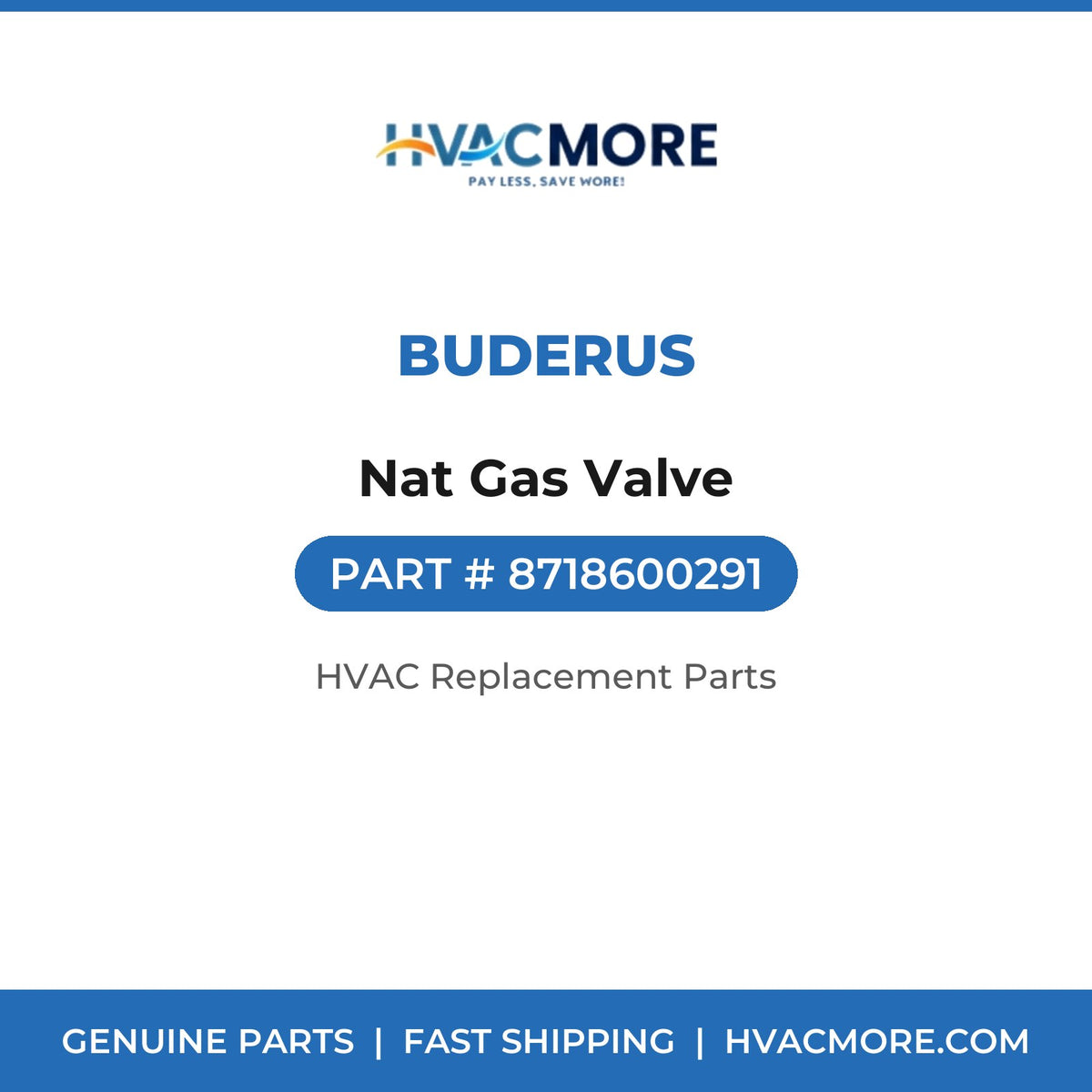 Buderus Nat Gas Valve 8718600291