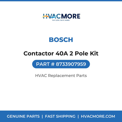 Bosch Contactor 40A 2 Pole Kit 8733907959