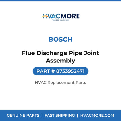 Bosch Flue Discharge Pipe Joint Assembly 8733952471