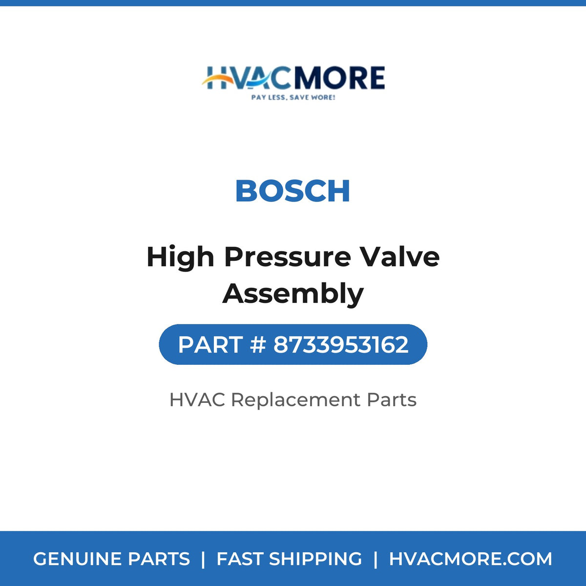 Bosch High Pressure Valve Assembly 8733953162