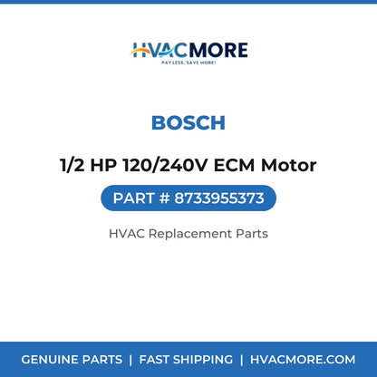 Bosch 1/2 HP 120/240V ECM Motor 8733955373