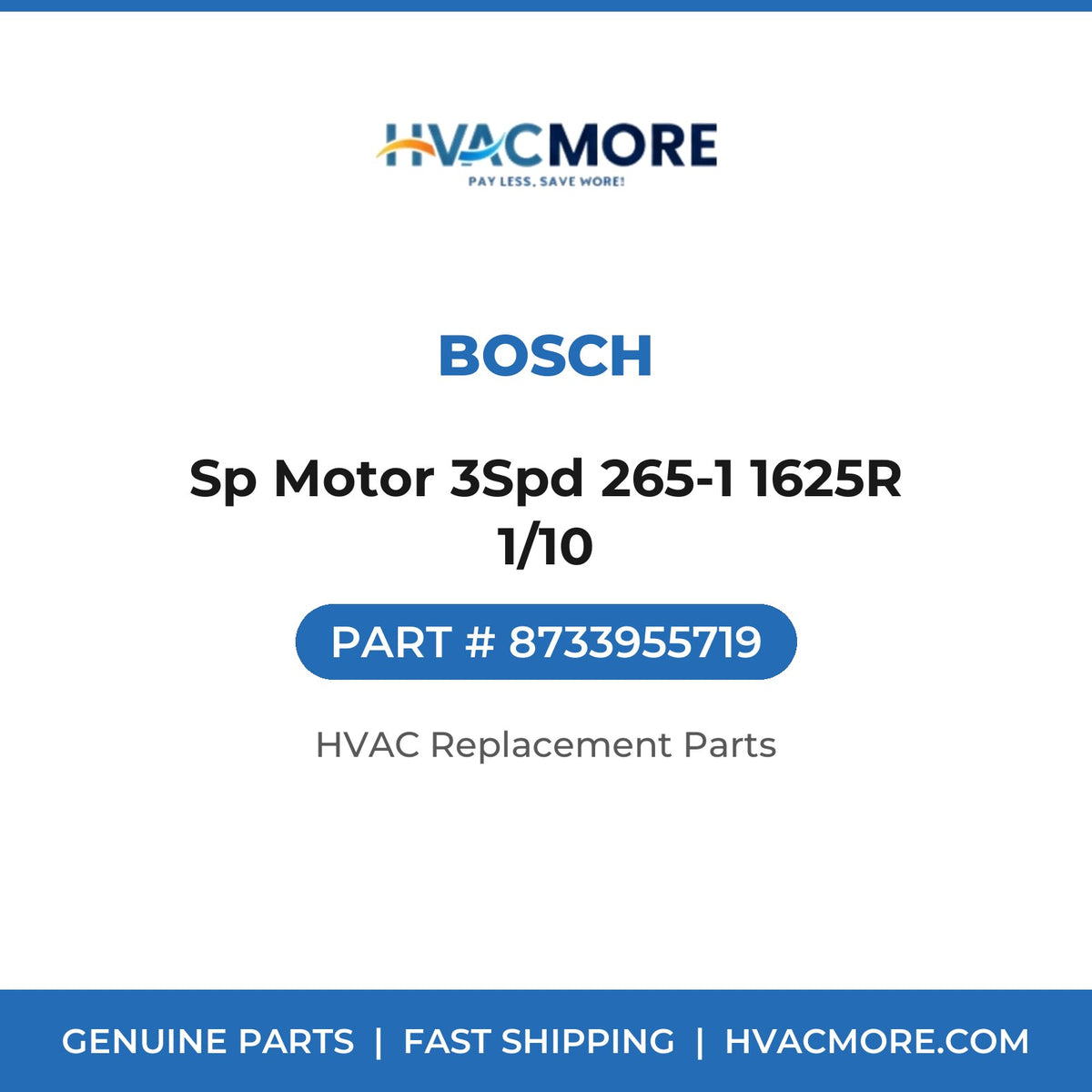 Bosch Sp Motor 3Spd 265-1 1625R 1/10 8733955719