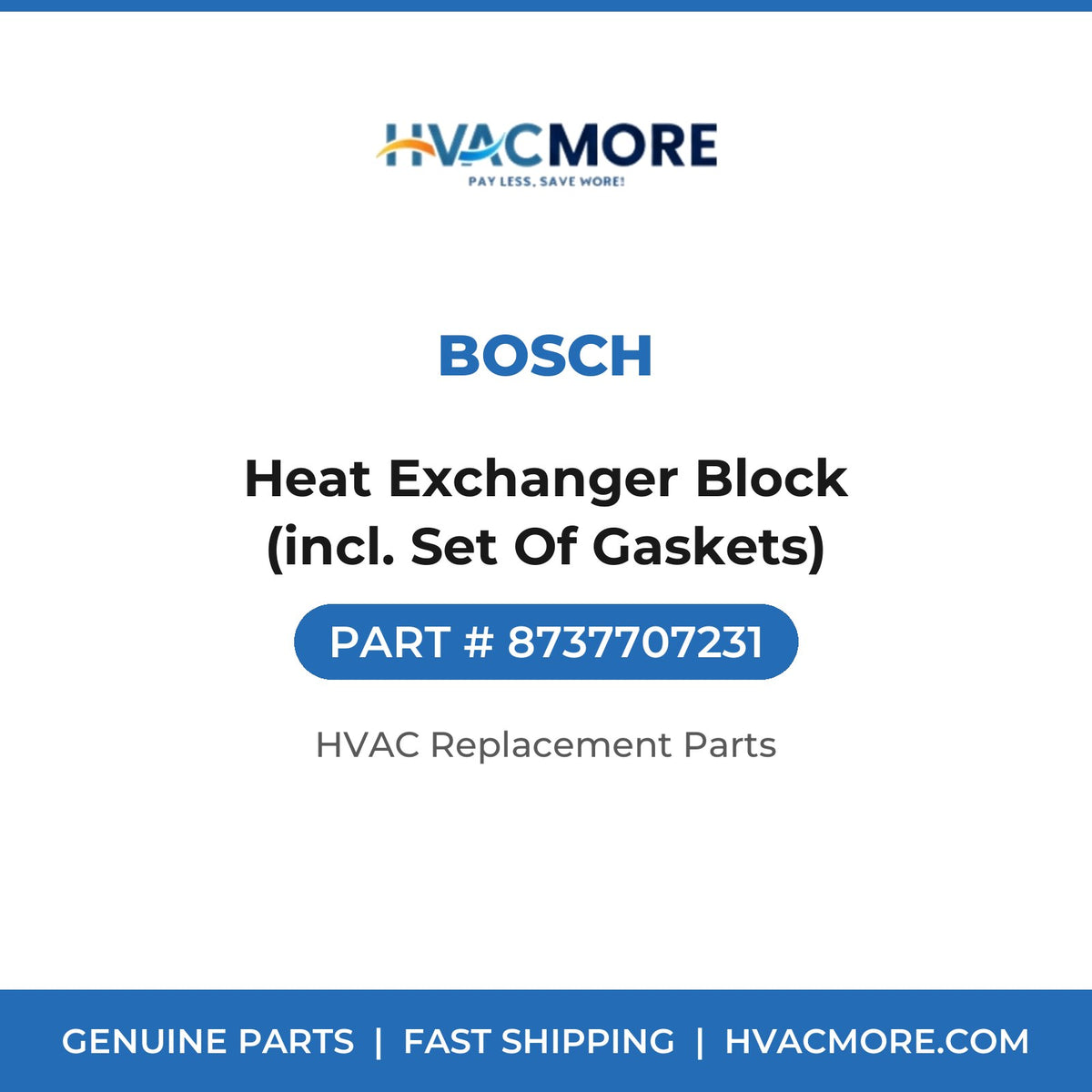Bosch Heat Exchanger Block (incl. Set Of Gaskets) 8737707231
