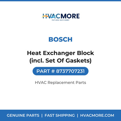 Bosch Heat Exchanger Block (incl. Set Of Gaskets) 8737707231