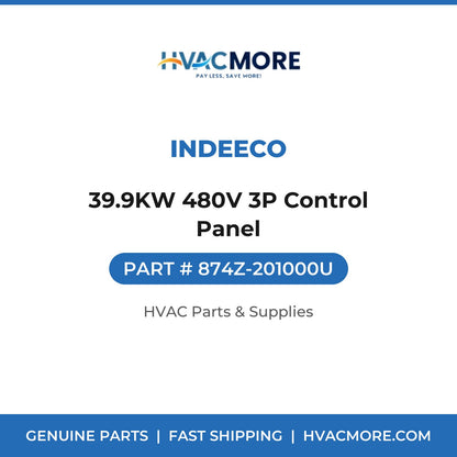 Indeeco 39.9KW 480V 3P Control Panel 874Z-201000U