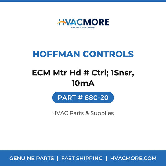 Hoffman Controls ECM Mtr Hd # Ctrl; 1Snsr, 10mA 880-20