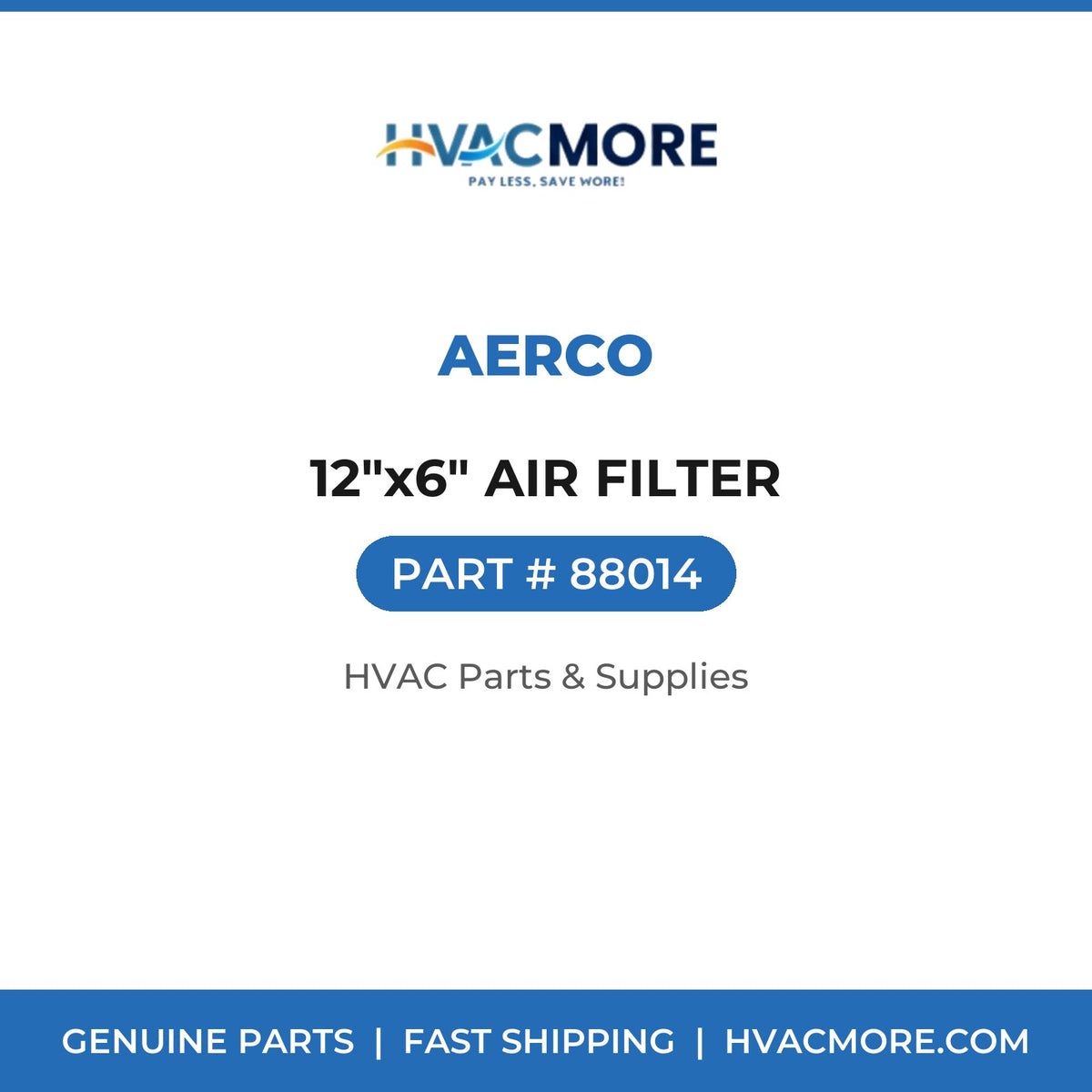 AERCO 12"x6" AIR FILTER 88014