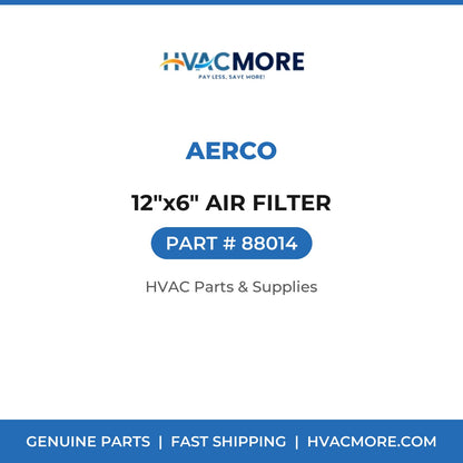 AERCO 12"x6" AIR FILTER 88014