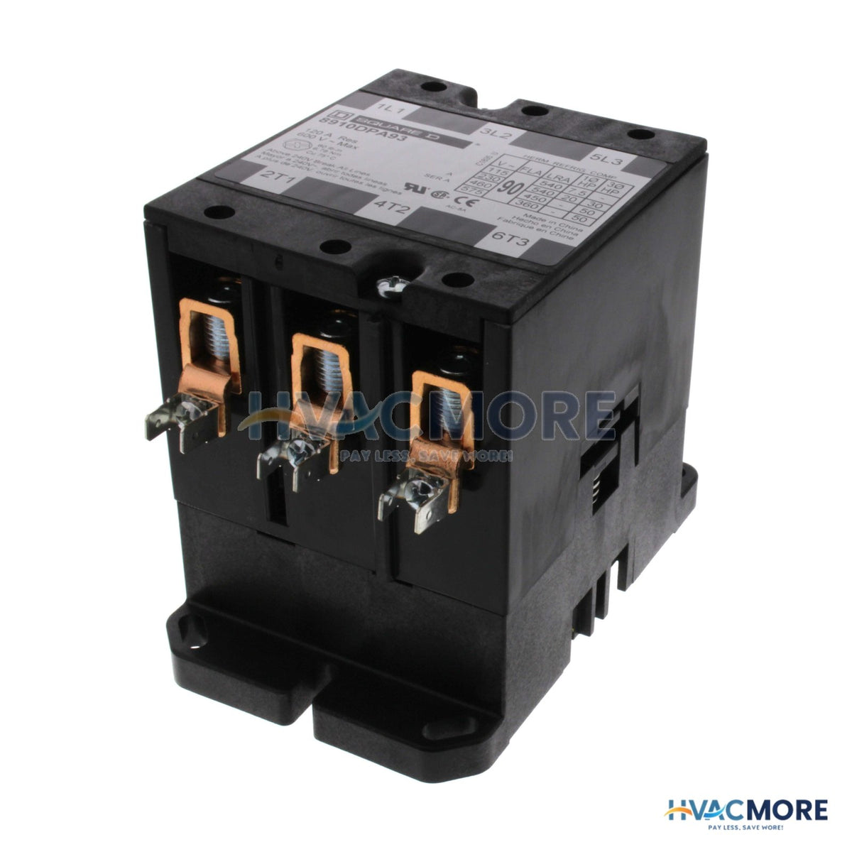 Square D 3 Pole, 90 Amp 110V Contactor 8910DPA93V02