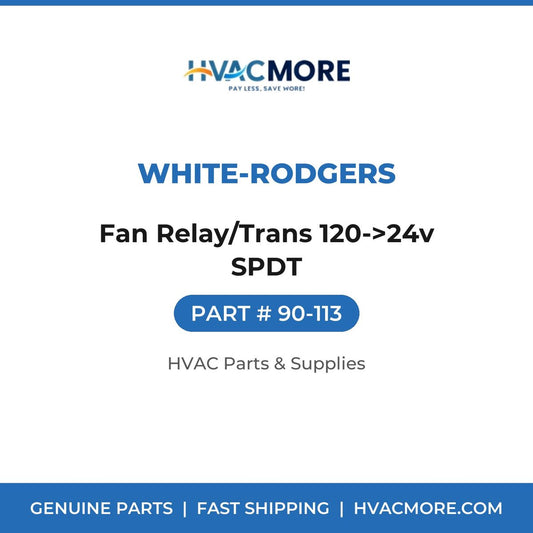 White-Rodgers Fan Relay/Trans 120->24v SPDT 90-113