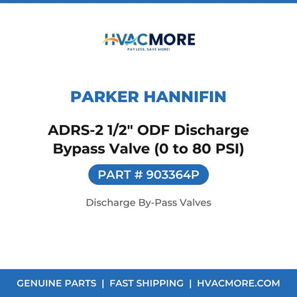 Parker Hannifin ADRS-2 1/2" ODF Discharge Bypass Valve (0 to 80 PSI) 903364P