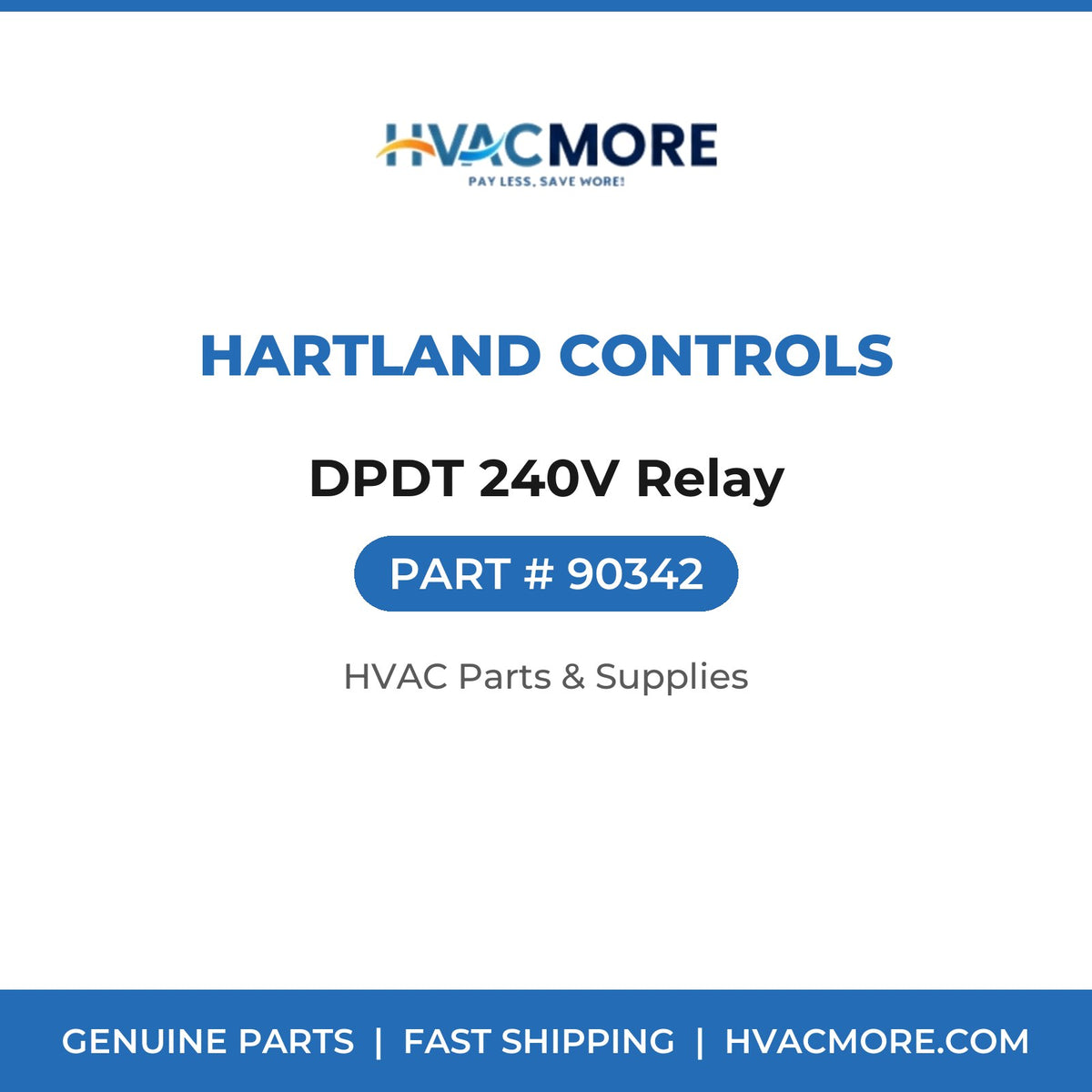 Hartland Controls DPDT 240V Relay 90342