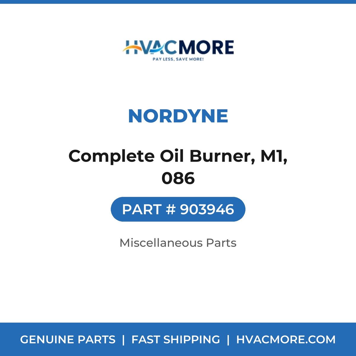 Nordyne Complete Oil Burner, M1, 086 903946